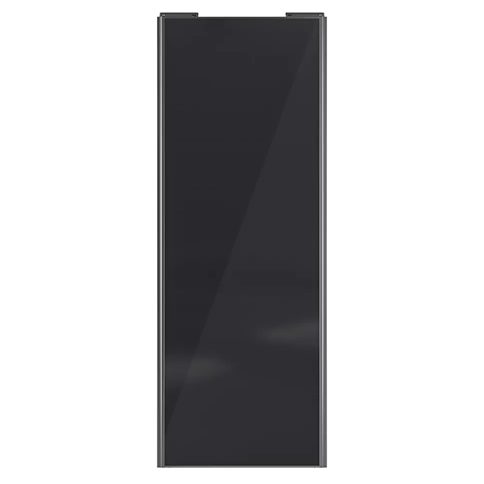 Porte de placard coulissante noir profil gris GoodHome Arius H. 248,5 x L. 92.2 cm + amortisseurs