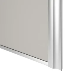 Porte de placard coulissante atelier gris clair mat profil gris GoodHome Arius H. 248,5 x L. 91.2 cm + amortisseurs
