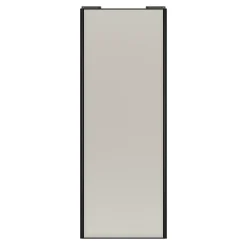 Porte de placard coulissante gris clair mat profil noir GoodHome Arius H. 248,5 x L. 92.2 cm + amortisseurs