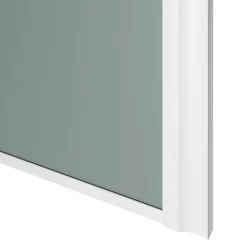 Porte de placard coulissante atelier vert de gris profil blanc GoodHome Arius H. 248,5 x L. 76.2 cm + amortisseurs