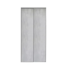 Porte de placard coulissante vendue par 2 décor béton gris clair 120 x 250 cm
