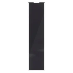 Porte de placard coulissante noir profil blanc GoodHome Arius H. 248,5 x L. 62.2 cm + amortisseurs