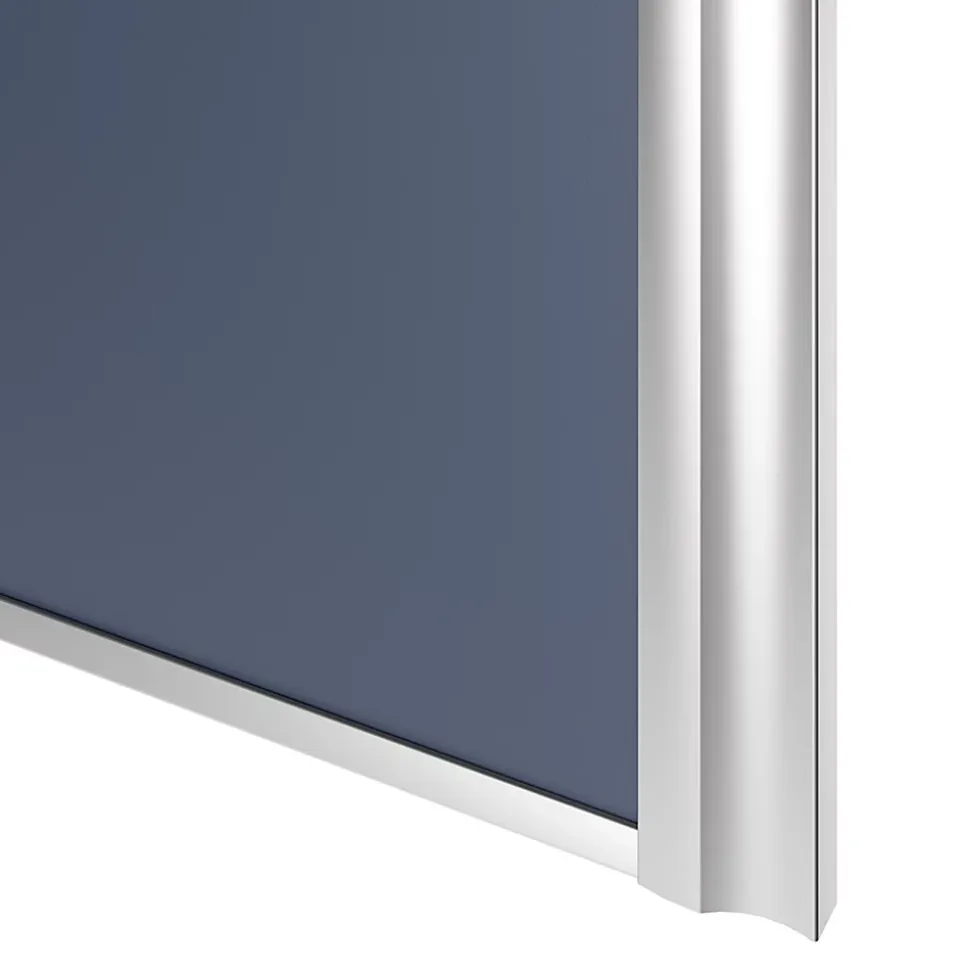 Porte de placard coulissante atelier bleu profil gris GoodHome Arius H. 248,5 x L. 76.2 cm + amortisseurs