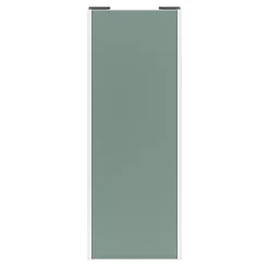 Porte de placard coulissante vert de gris profil blanc GoodHome Arius H. 248,5 x L. 92.2 cm + amortisseurs