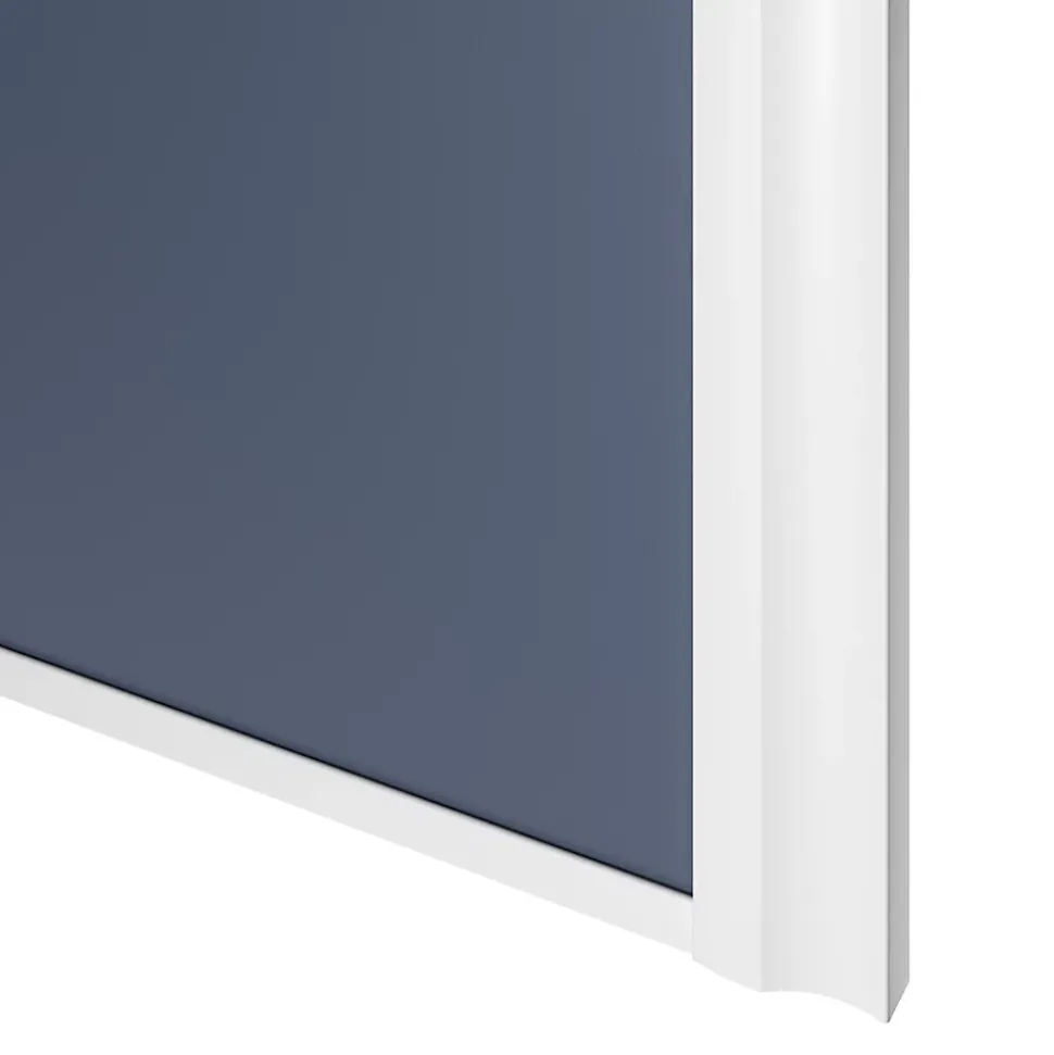 Porte de placard coulissante atelier bleu profil blanc GoodHome Arius H. 248,5 x L. 76.2 cm + amortisseurs