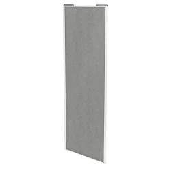 Porte de placard coulissante béton profil blanc GoodHome Arius H. 248,5 x L. 92.2 cm + amortisseurs