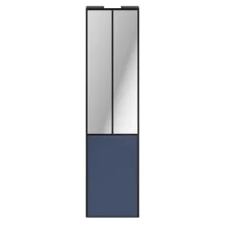 Porte de placard coulissante atelier bleu profil noir GoodHome Arius H. 248,5 x L. 61.2 cm + amortisseurs