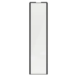 Porte de placard coulissante blanc profil noir brillant GoodHome Arius H. 248,5 x L. 62.2 cm + amortisseurs