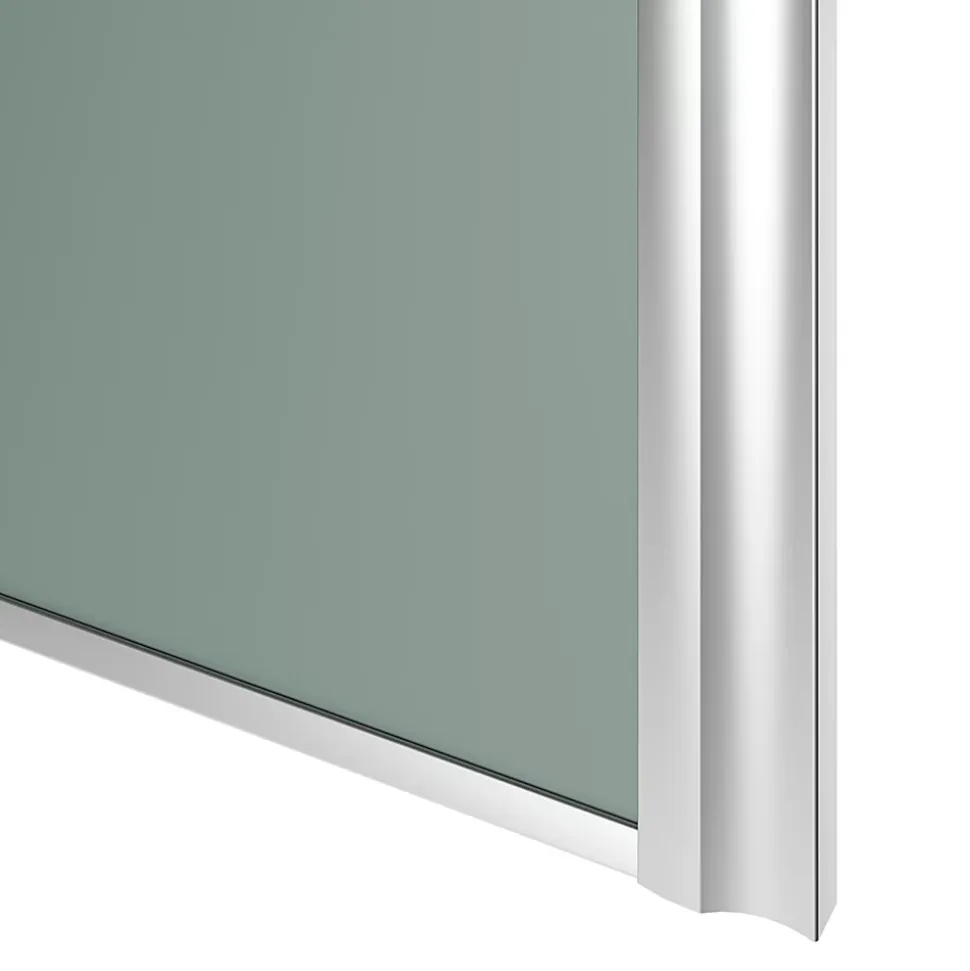 Porte de placard coulissante atelier vert de gris profil gris GoodHome Arius H. 248,5 x L. 76.2 cm + amortisseurs
