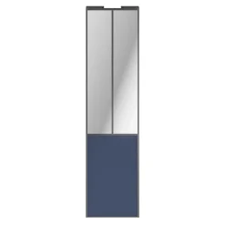 Porte de placard coulissante atelier bleu profil gris GoodHome Arius H. 248,5 x L. 61.2 cm + amortisseurs