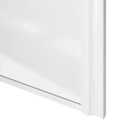 Porte de placard coulissante atelier blanc brillant profil blanc GoodHome Arius H. 248,5 x L. 76.2 cm + amortisseurs