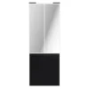 Porte de placard coulissante atelier noir mat profil blanc GoodHome Arius H. 248,5 x L. 91.2 cm + amortisseurs