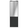 Porte de placard coulissante atelier gris anthracite profil noir GoodHome Arius H. 248,5 x L. 76.2 cm + amortisseurs