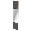 Porte de placard coulissante avec miroir gris antique profil noir GoodHome Arius H. 248,5 x L. 62.2 cm + amortisseurs