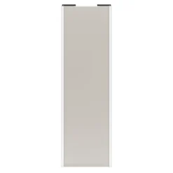 Porte de placard coulissante gris clair mat profil blanc GoodHome Arius H. 248,5 x L. 77.2 cm + amortisseurs