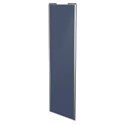 Porte de placard coulissante bleu profil gris GoodHome Arius H. 248,5 x L. 77.2 cm + amortisseurs