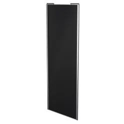 Porte de placard coulissante noir mat profil gris GoodHome Arius H. 248,5 x L. 92.2 cm + amortisseurs