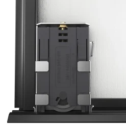 Porte de placard coulissante atelier blanc profil noir GoodHome Arius H. 248,5 x L. 61.2 cm + amortisseurs