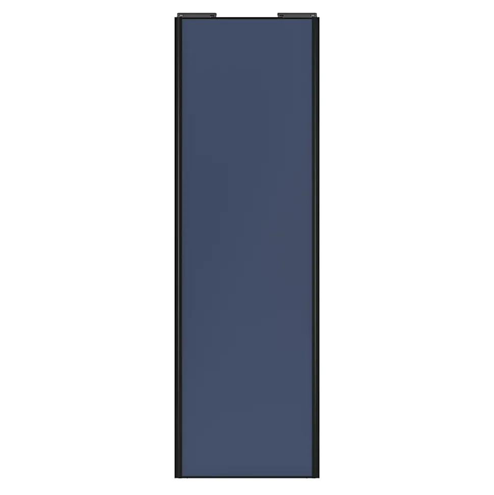 Porte de placard coulissante bleu profil noir GoodHome Arius H. 248,5 x L. 92.2 cm + amortisseurs