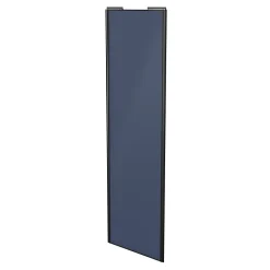 Porte de placard coulissante bleu profil noir GoodHome Arius H. 248,5 x L. 92.2 cm + amortisseurs