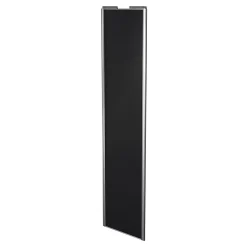Porte de placard coulissante noir mat profil gris GoodHome Arius H. 248,5 x L. 62.2 cm + amortisseurs