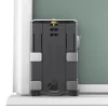 Porte de placard coulissante atelier vert de gris profil blanc GoodHome Arius H. 248,5 x L. 91.2 cm + amortisseurs