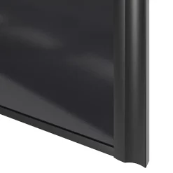 Porte de placard coulissante atelier noir profil noir GoodHome Arius H. 248,5 x L. 76.2 cm + amortisseurs