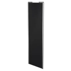 Porte de placard coulissante noir mat profil gris GoodHome Arius H. 248,5 x L. 77.2 cm + amortisseurs