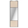 Porte de placard coulissante avec miroir effet chêne clair profil gris GoodHome Arius H. 248,5 x L. 77.2 cm + amortisseurs