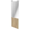 Porte de placard coulissante atelier effet chêne brut profil blanc GoodHome Arius H. 248,5 x L. 91.2 cm + amortisseurs