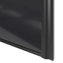 Porte de placard coulissante atelier noir profil noir GoodHome Arius H. 248,5 x L. 91.2 cm + amortisseurs