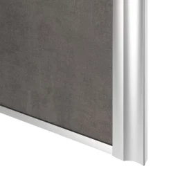 Porte de placard coulissante atelier gris antique profil gris GoodHome Arius H. 248,5 x L. 76.2 cm + amortisseurs
