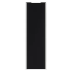 Porte de placard coulissante noir mat profil blanc GoodHome Arius H. 248,5 x L. 77.2 cm + amortisseurs