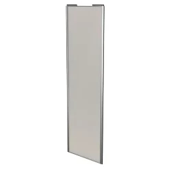 Porte de placard coulissante gris clair mat profil gris GoodHome Arius H. 248,5 x L. 77.2 cm + amortisseurs
