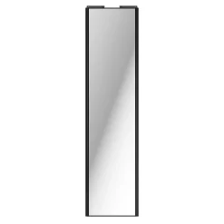 Porte de placard coulissante miroir profil noir GoodHome Arius H. 248,5 x L. 62.2 cm + amortisseurs