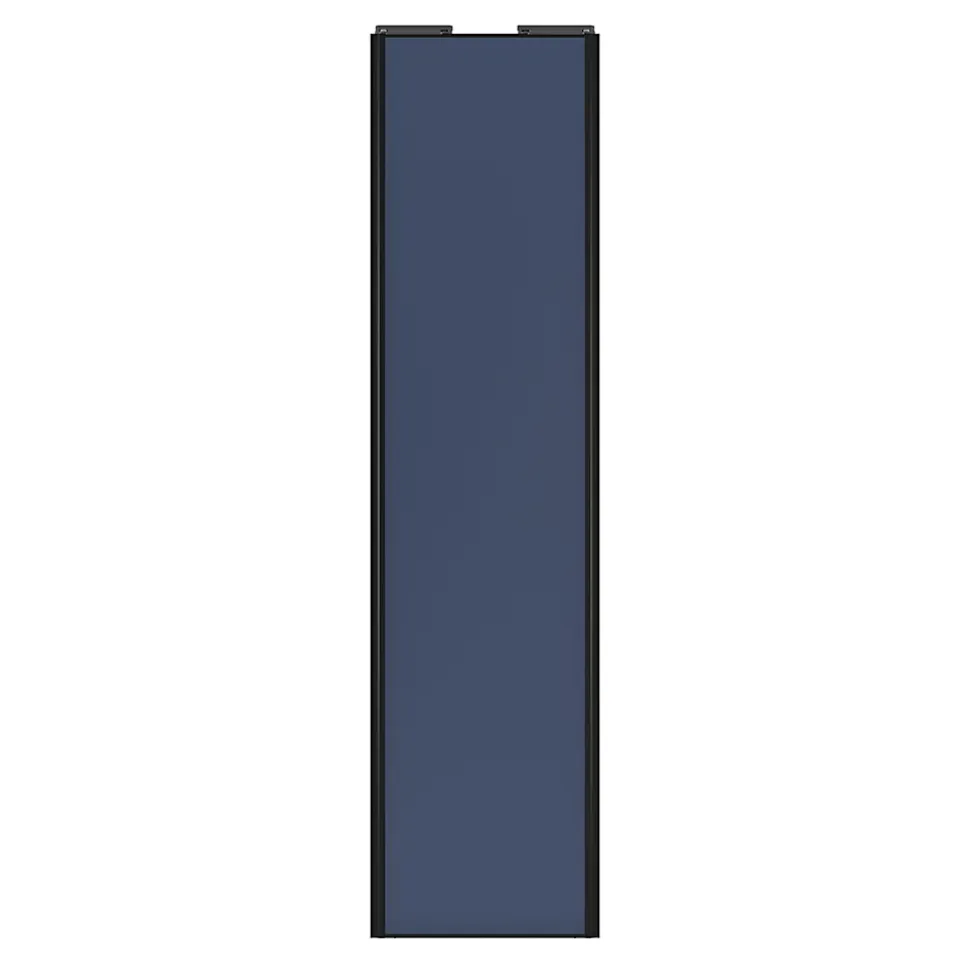 Porte de placard coulissante bleu profil noir GoodHome Arius H. 248,5 x L. 62.2 cm + amortisseurs