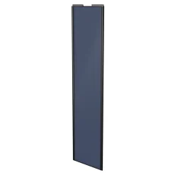 Porte de placard coulissante bleu profil noir GoodHome Arius H. 248,5 x L. 62.2 cm + amortisseurs