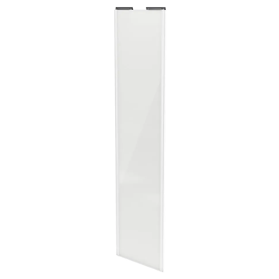 Porte de placard coulissante blanc brillant profil blanc GoodHome Arius H. 248,5 x L. 62.2 cm + amortisseurs