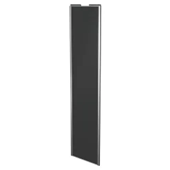 Porte de placard coulissante anthracite profil gris GoodHome Arius H. 248,5 x L. 62.2 cm + amortisseurs