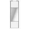 Porte de placard coulissante avec miroir blanc profil gris GoodHome Arius H. 248,5 x L. 77.2 cm + amortisseurs
