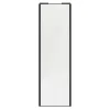 Porte de placard coulissante blanc brillant profil noir GoodHome Arius H. 248,5 x L. 77.2 cm + amortisseurs