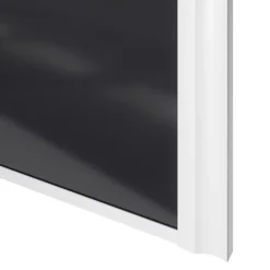 Porte de placard coulissante atelier noir profil blanc GoodHome Arius H. 248,5 x L. 91.2 cm + amortisseurs