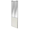 Porte de placard coulissante atelier bois nordique profil gris GoodHome Arius H. 248,5 x L. 76.2 cm + amortisseurs