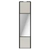 Porte de placard coulissante avec miroir gris clair mat profil noir GoodHome Arius H. 248,5 x L. 62.2 cm + amortisseurs