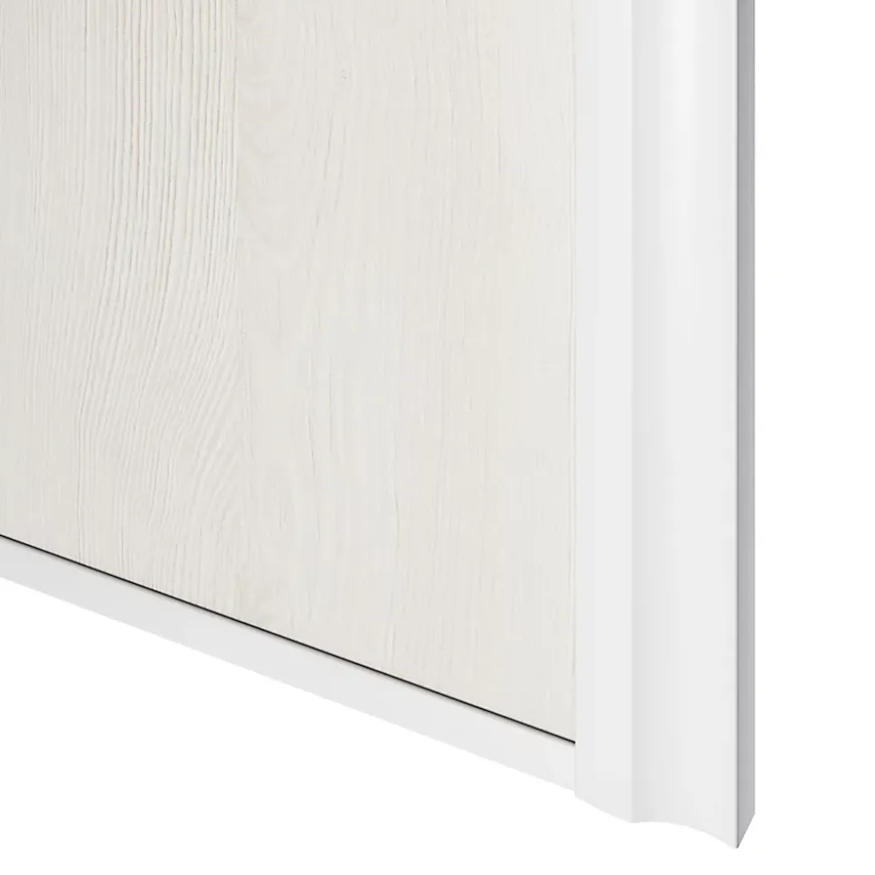 Porte de placard coulissante atelier bois nordique profil blanc GoodHome Arius H. 248,5 x L. 76.2 cm + amortisseurs
