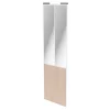 Porte de placard coulissante atelier effet chêne clair profil blanc GoodHome Arius H. 248,5 x L. 61.2 cm + amortisseurs