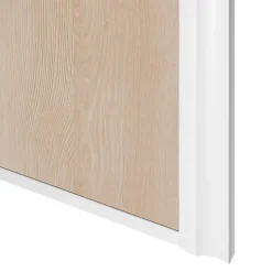Porte de placard coulissante atelier effet chêne clair profil blanc GoodHome Arius H. 248,5 x L. 61.2 cm + amortisseurs