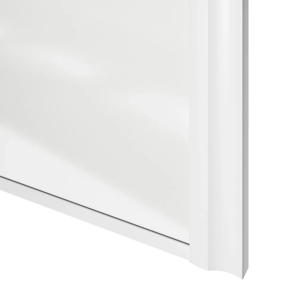 Porte de placard coulissante atelier blanc brillant profil blanc GoodHome Arius H. 248,5 x L. 61.2 cm + amortisseurs
