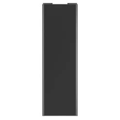 Porte de placard coulissante anthracite profil gris GoodHome Arius H. 248,5 x L. 77.2 cm + amortisseurs