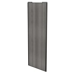 Porte de placard coulissante effet chêne grisé profil noir GoodHome Arius H. 248,5 x L. 92.2 cm + amortisseurs